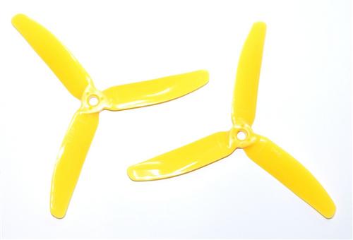 Kingkong 5040 3-Blade Yellow Propellers CW CCW 1 Pair for FPV Racer [1067875-y]
